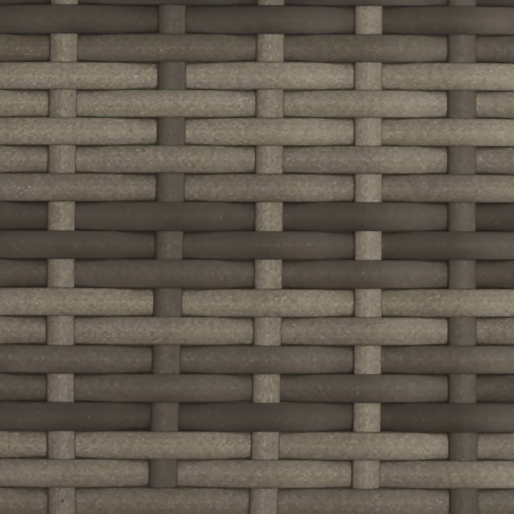 vidaXL Διπλή Ξαπλώστρα με Σκίαστρο και Μαξιλάρια Γκρι από Συνθετικό Ρατάν