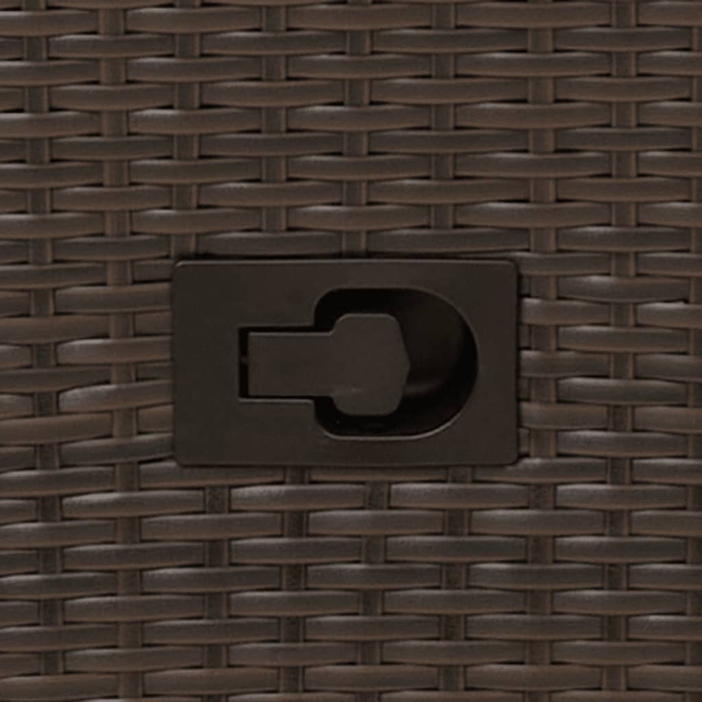 vidaXL Καρέκλες Κήπου Ανακλ/νες 2 τεμ. Καφέ Συνθ. Ρατάν + Μαξιλάρια