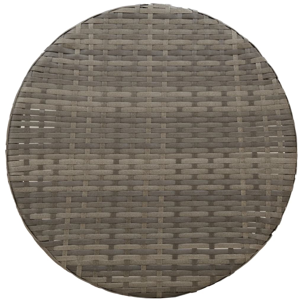 vidaXL Σετ Επίπλων Bistro 3 τεμ Γκρι Συνθετικό Ρατάν με Μαξιλάρια