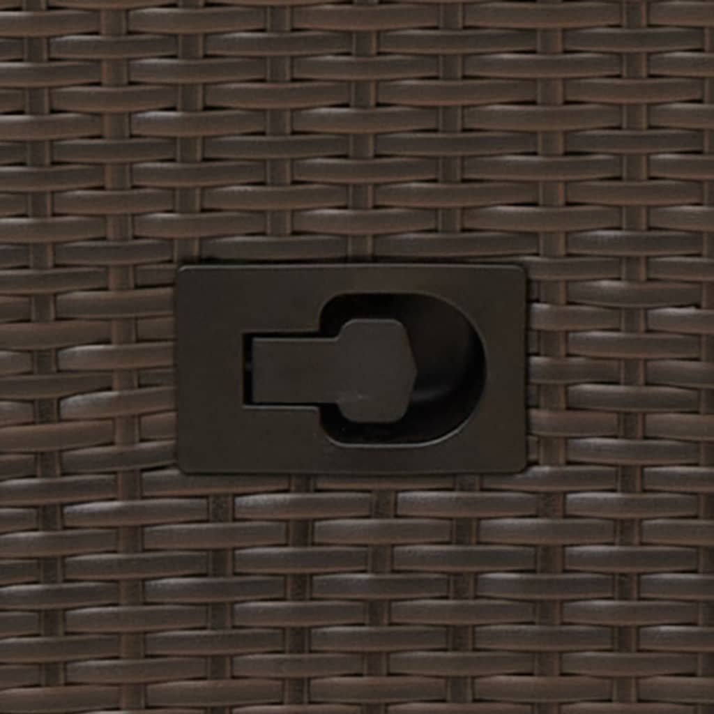 vidaXL Καναπές Κήπου Ανακλινόμενος Διθέσιος με Τραπέζι Συνθ Ρατάν Καφέ