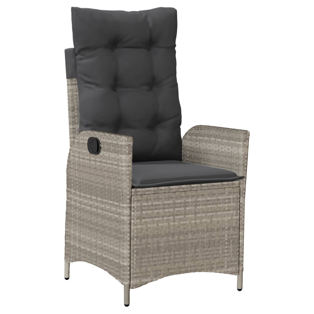 vidaXL Σετ Τραπεζαρίας Κήπου 9 τεμ. Αν. Γκρι Συνθ. Ρατάν με Μαξιλάρια