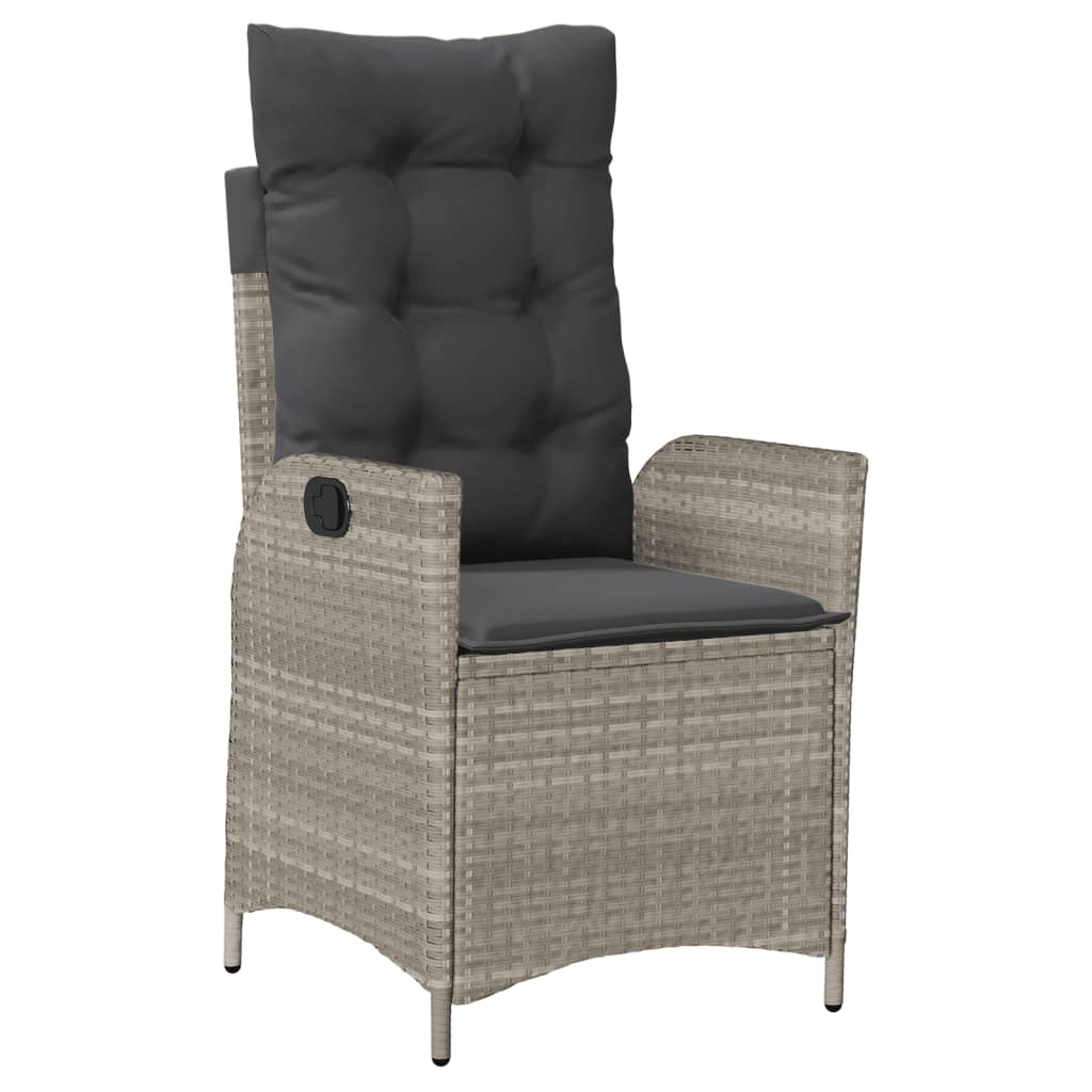 vidaXL Σετ Τραπεζαρίας Κήπου 9 τεμ. Αν. Γκρι Συνθ. Ρατάν με Μαξιλάρια