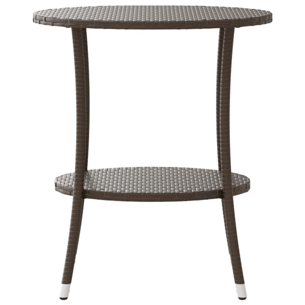 vidaXL Καρέκλες Κήπου Ανακλινόμενες 2 τεμ. Καφέ Συνθ. Ρατάν & Τραπέζι