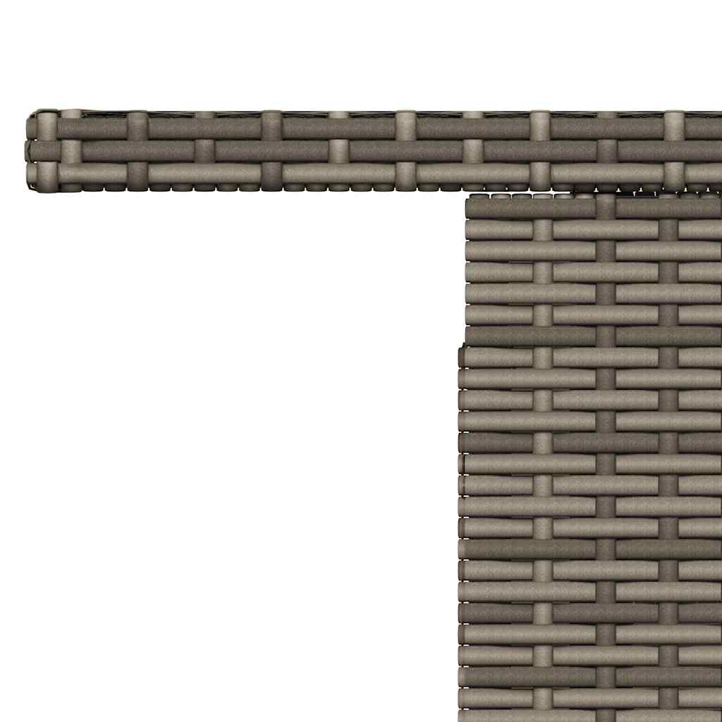 vidaXL Τραπέζι Κήπου με Γυάλινη Επιφάνεια Γκρι 100x55x73 εκ Ρατάν