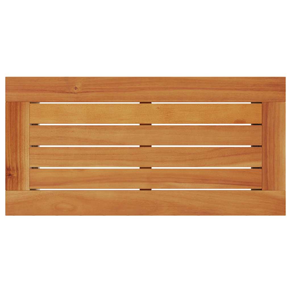 vidaXL Τραπέζι Κήπου με Ξύλινη Επιφάνεια Γκρι 58x27,5x55εκ Συνθ. Ρατάν