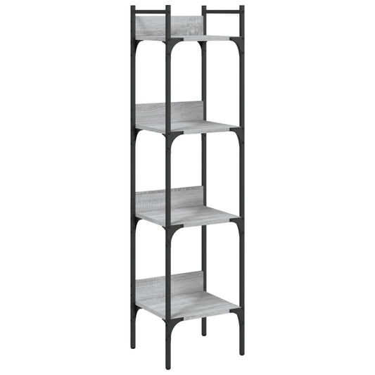 vidaXL Βιβλιοθήκη 4 Επιπέδων Γκρι Sonoma 35x30x138,5 εκ. Επεξεργ. Ξύλο