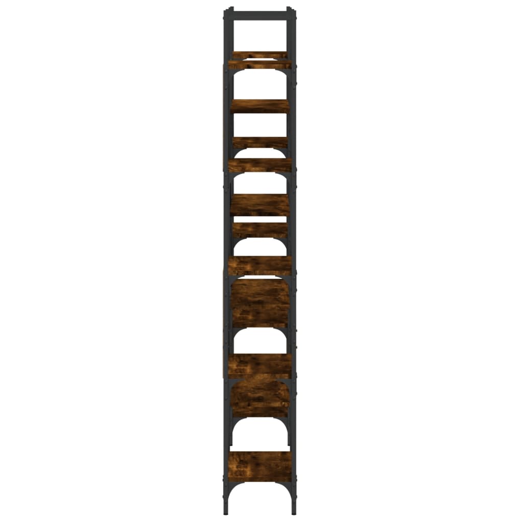 vidaXL Βιβλιοθήκη Καπνιστή Δρυς 155,5x24x166,5 εκ. Επεξεργασμένο Ξύλο