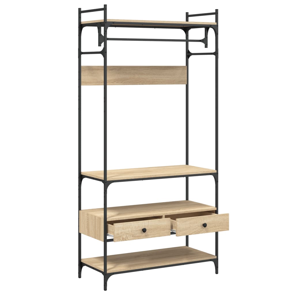 vidaXL Ντουλάπα με Συρτάρια Sonoma Δρυς 89x39x184,5 εκ. Επεξ. Ξύλο