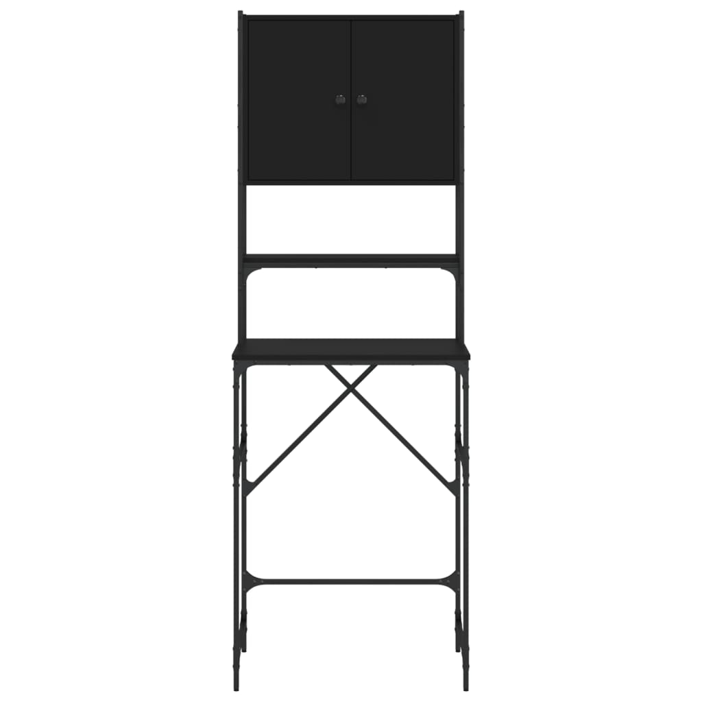 vidaXL Ντουλάπι Πλυντηρίου Μαύρο 68x48,5x194 εκ.