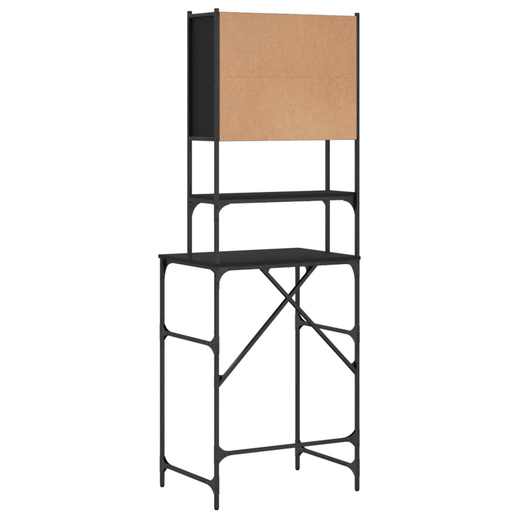 vidaXL Ντουλάπι Πλυντηρίου Μαύρο 68x48,5x194 εκ.