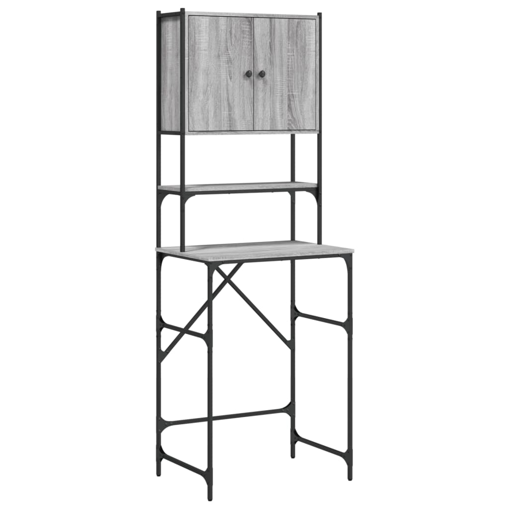 vidaXL Ντουλάπι Πλυντηρίου Γκρι Sonoma 68x48,5x194 εκ.