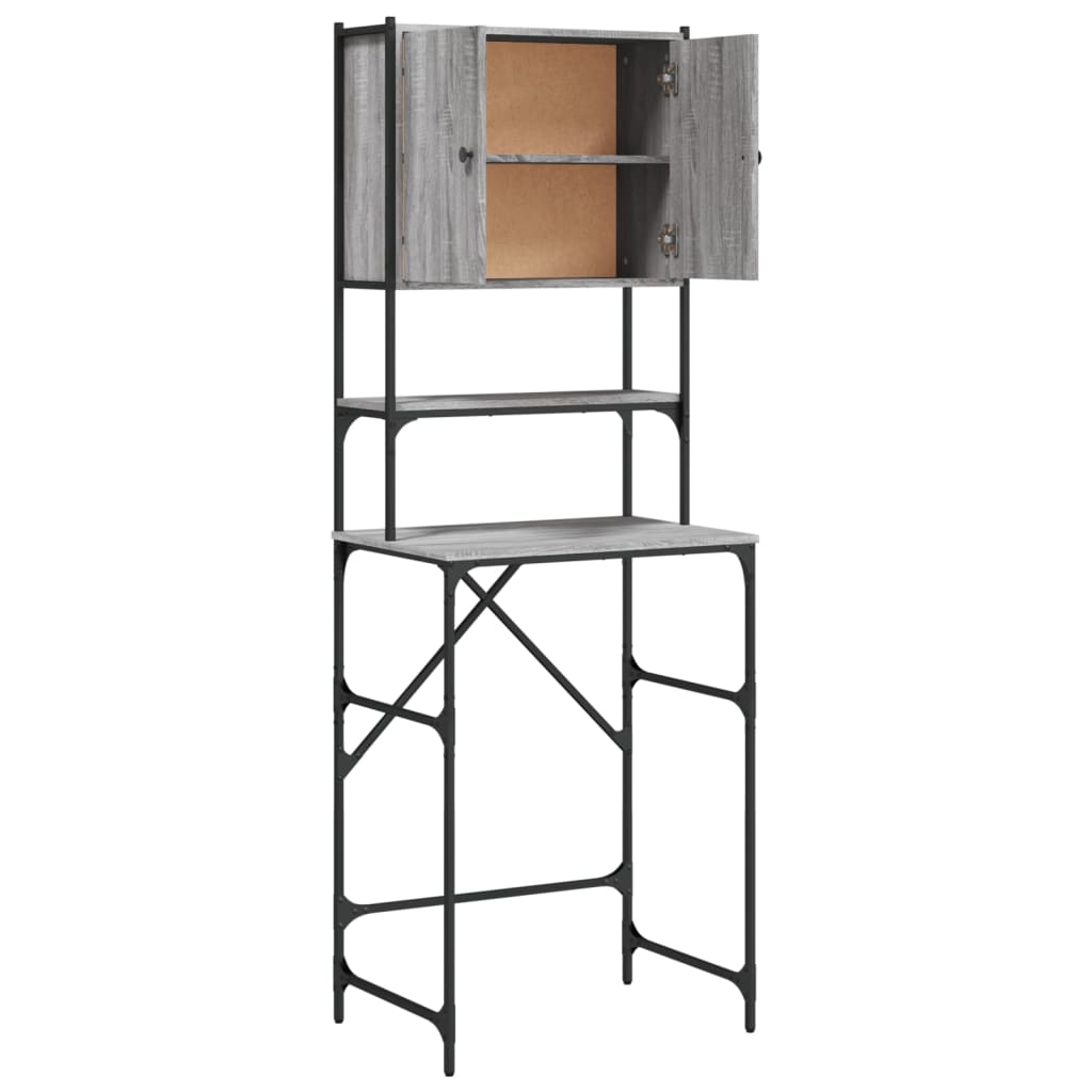 vidaXL Ντουλάπι Πλυντηρίου Γκρι Sonoma 68x48,5x194 εκ.