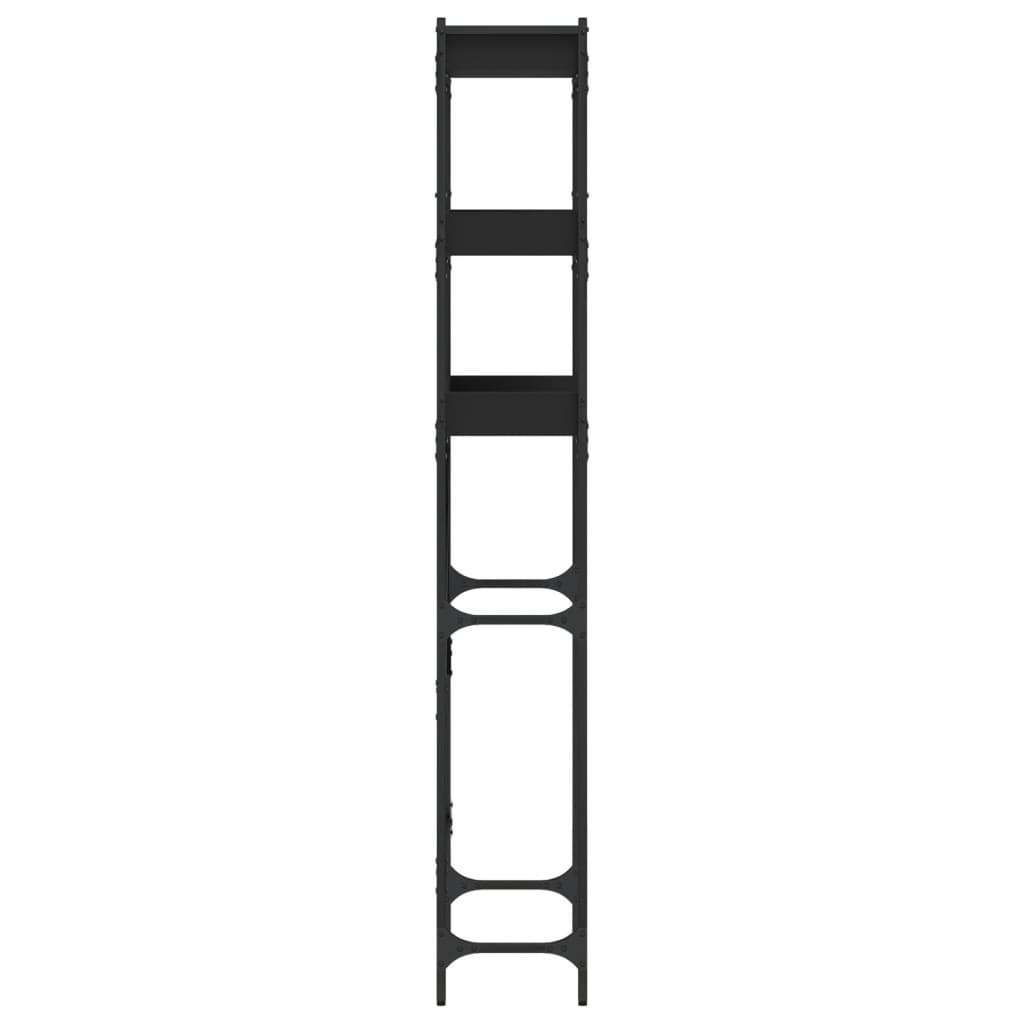 vidaXL Ραφιέρα Πλυντηρίου Μαύρη 67 x 25 x 163 εκ. από Επεξεργ. Ξύλο