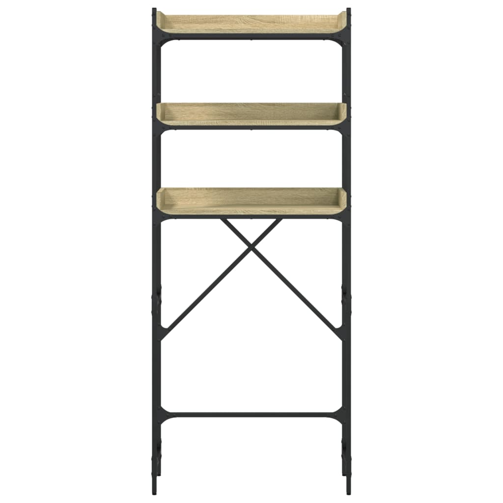 vidaXL Ραφιέρα Πλυντηρίου Sonoma Δρυς 67x25x163 εκ. από Επεξεργ. Ξύλο