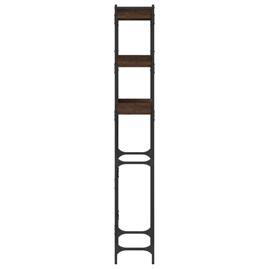 vidaXL Ραφιέρα Πλυντηρίου Καφέ Δρυς 67 x 25 x 163 εκ. Επεξεργ. Ξύλο