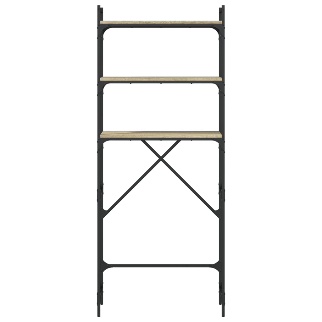 vidaXL Ραφιέρα Πλυντηρίου Sonoma Δρυς 67x25x163 εκ. από Επεξεργ. Ξύλο