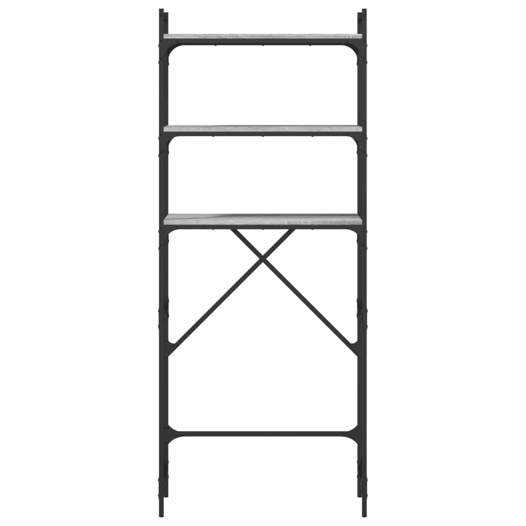 vidaXL Ραφιέρα Πλυντηρίου Γκρι Sonoma 67x25x163 εκ. από Επεξεργ. Ξύλο