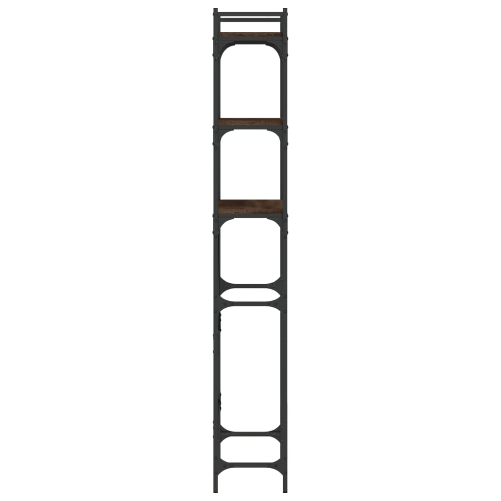 vidaXL Ραφιέρα Πλυντηρίου Καφέ Δρυς 67 x 25 x 163 εκ. Επεξεργ. Ξύλο