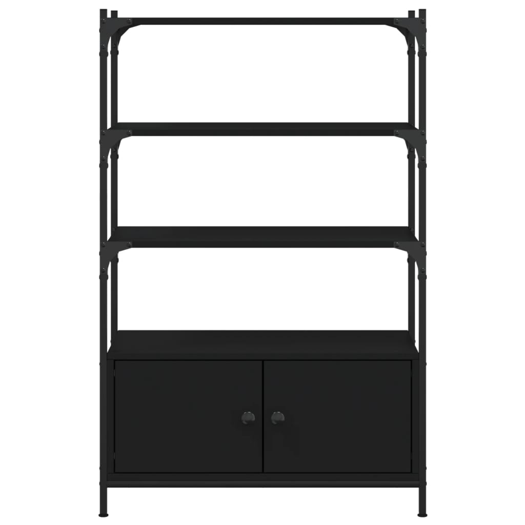 vidaXL Βιβλιοθήκη 3 Επιπέδων Μαύρη 70 x 30 x 109,5 εκ. Επεξεργ. Ξύλο