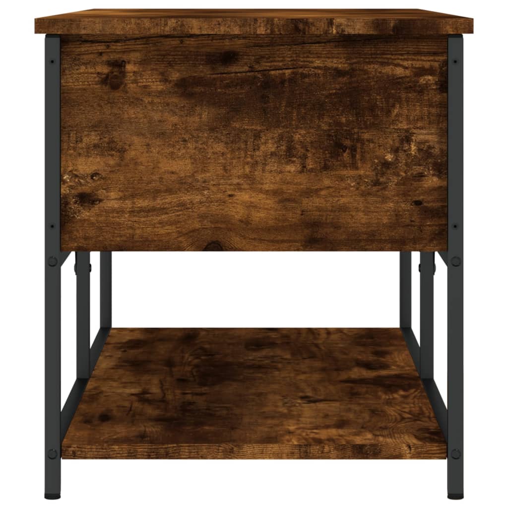 vidaXL Παγκάκι Αποθήκευσης Καπνιστή Δρυς 100x42,5x47εκ. από Επεξ. Ξύλο