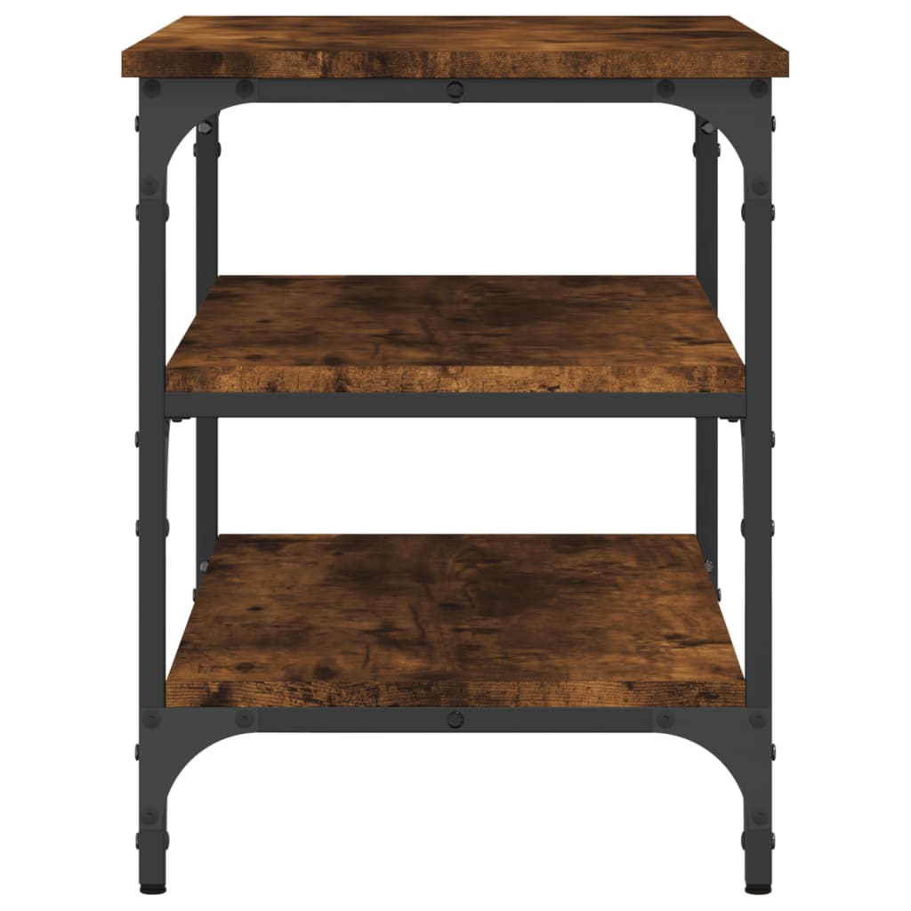 vidaXL Παπουτσοθήκη Καπνιστή Δρυς 70 x 38,5 x 49 εκ. από Επεξεργ. Ξύλο