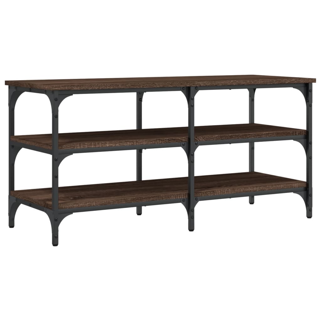 vidaXL Παπουτσοθήκη Καφέ Δρυς 100x38,5x49 εκ. από Επεξεργασμένο Ξύλο