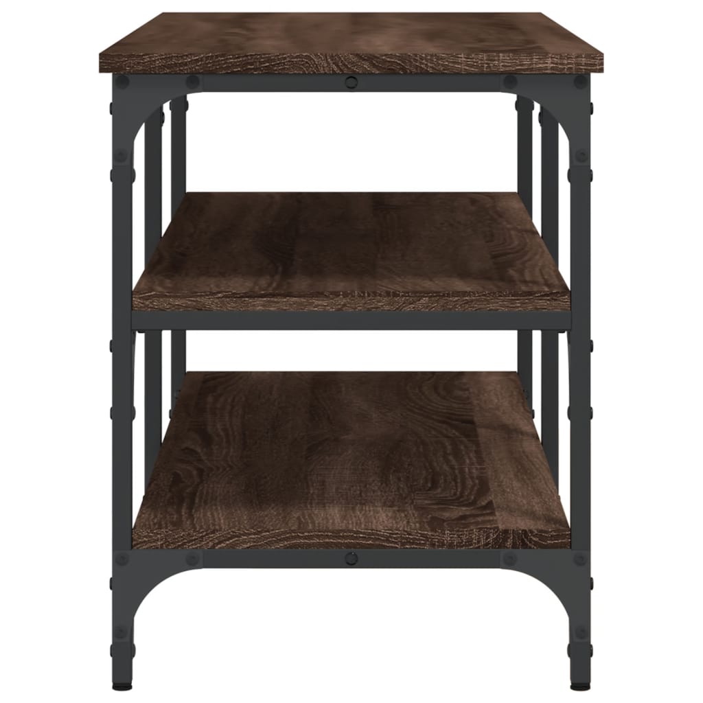 vidaXL Παπουτσοθήκη Καφέ Δρυς 100x38,5x49 εκ. από Επεξεργασμένο Ξύλο