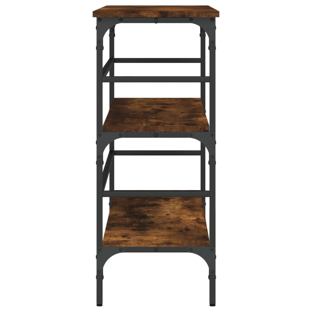 vidaXL Τραπέζι Κονσόλα Καπνιστή Δρυς 100x32x75 εκ. Επεξεργασμένο Ξύλο