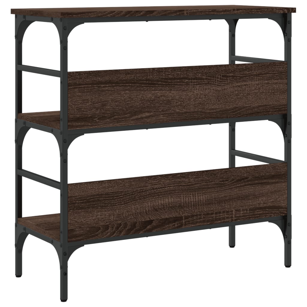 vidaXL Τραπέζι Κονσόλα Καφέ Δρυς 75x32x75 εκ. Επεξεργασμένο Ξύλο