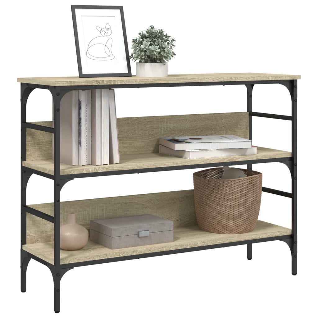 vidaXL Τραπέζι Κονσόλα Sonoma Δρυς 100x32x75 εκ. Επεξεργασμένο Ξύλο