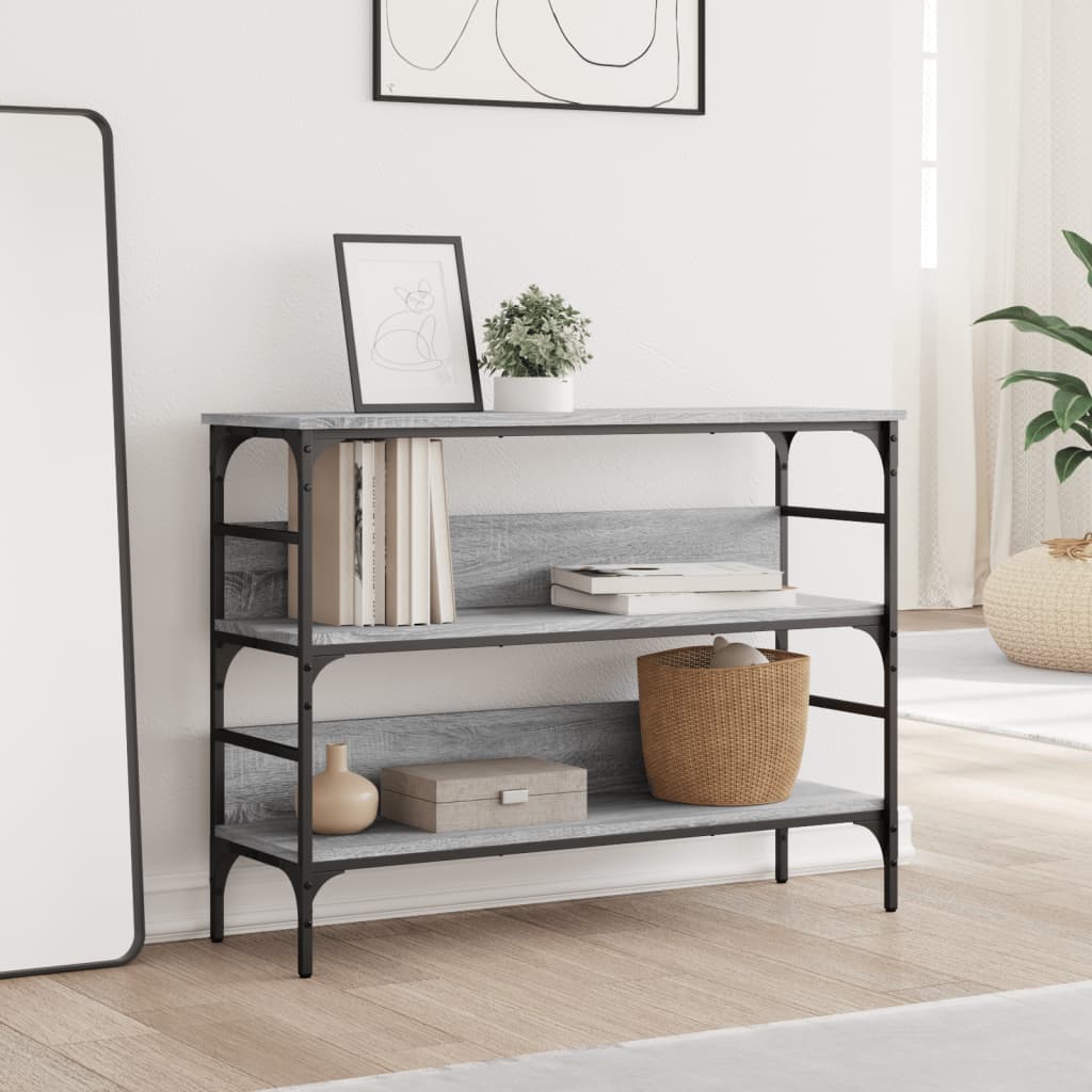 vidaXL Τραπέζι Κονσόλα Γκρι Sonoma 100x32x75 εκ. Επεξεργασμένο Ξύλο