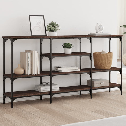 vidaXL Τραπέζι Κονσόλα Καφέ Δρυς 160x29x80 εκ. Επεξεργασμένο Ξύλο