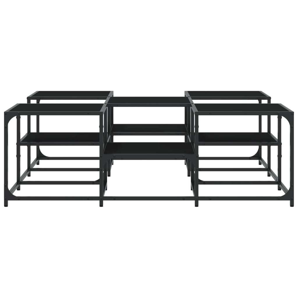 vidaXL Τραπεζάκι Σαλονιού Μαύρο 121x121x40 εκ. από Επεξεργασμένο Ξύλο