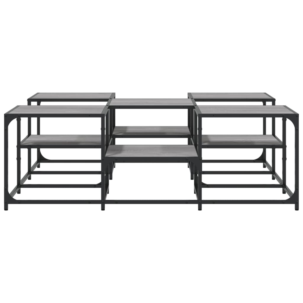 vidaXL Τραπεζάκι Σαλονιού Γκρι Sonoma 121x121x40 εκ. Επεξεργ. Ξύλο