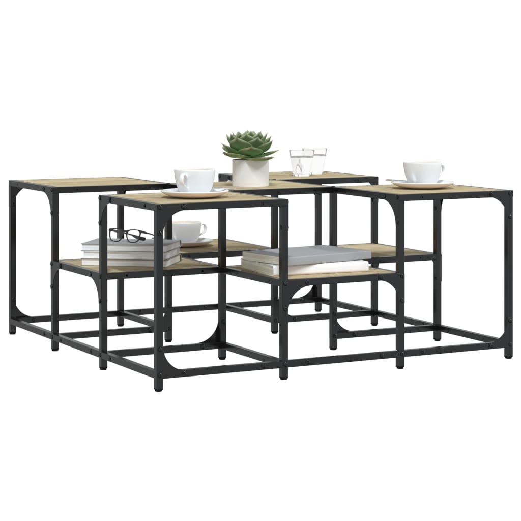 vidaXL Τραπεζάκι Σαλονιού Sonoma Δρυς 91x91x40 εκ. Επεξεργασμένο Ξύλο