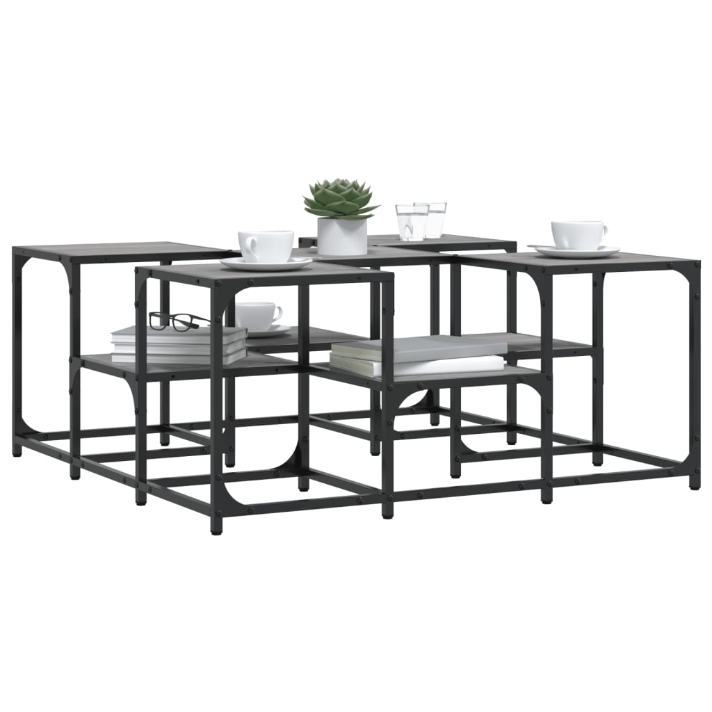 vidaXL Τραπεζάκι Σαλονιού Γκρι Sonoma 91x91x40 εκ. Επεξεργασμένο Ξύλο