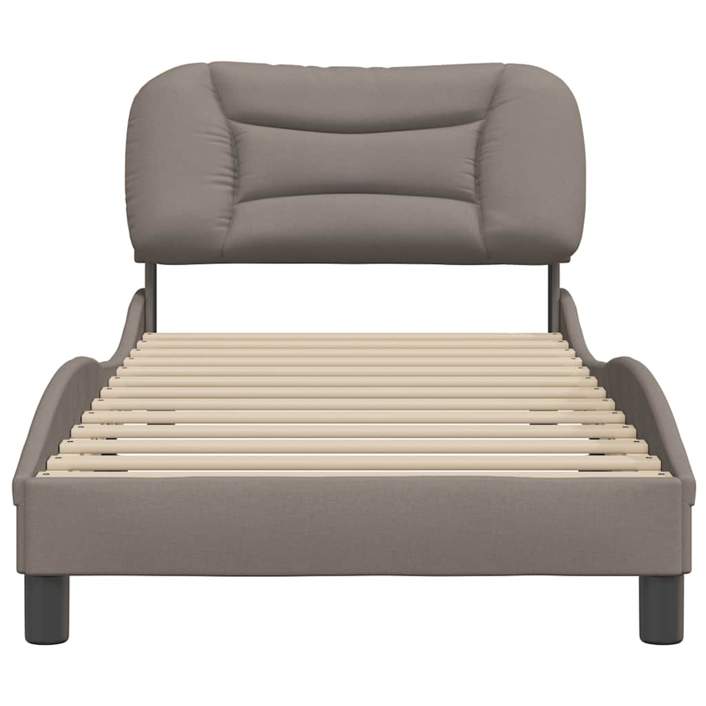 vidaXL Σκελετός Κρεβατιού Χωρίς Στρώμα Hvar Taupe 80x200 εκ. Υφασμάτινο
