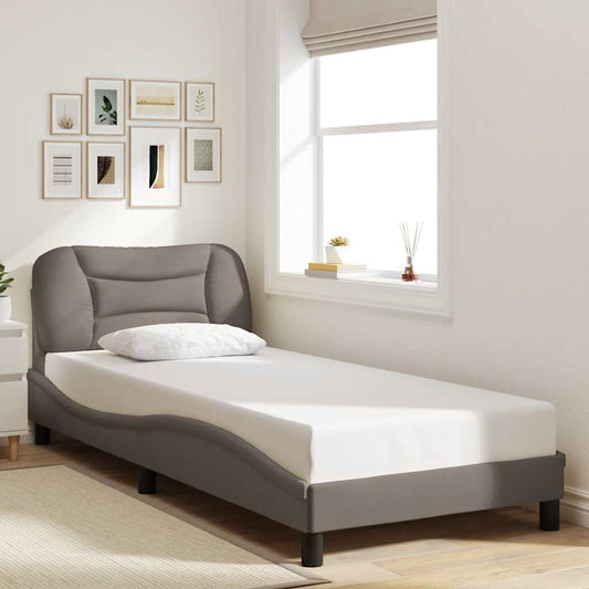 vidaXL Σκελετός Κρεβατιού Χωρίς Στρώμα Hvar Taupe 80x200 εκ. Υφασμάτινο