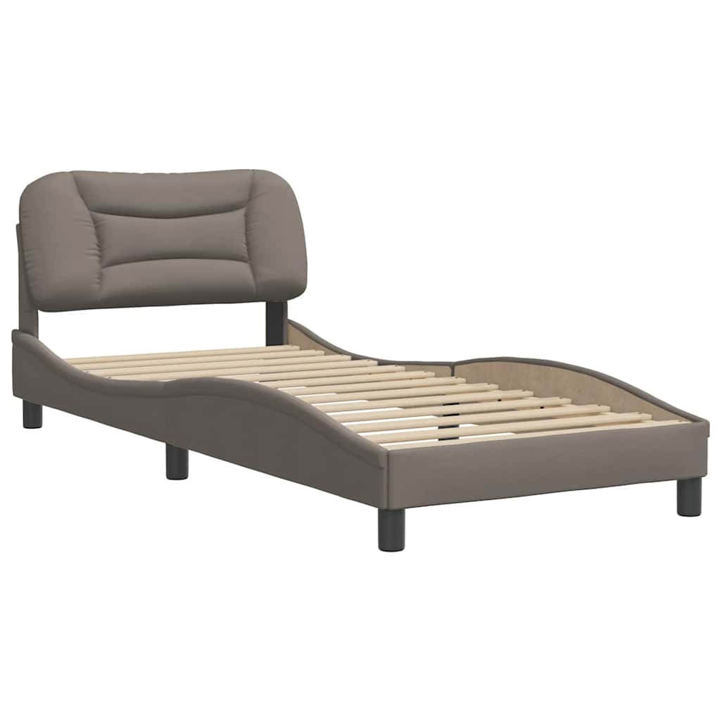 vidaXL Σκελετός Κρεβατιού Χωρίς Στρώμα Hvar Taupe 90x190 εκ. Υφασμάτινο