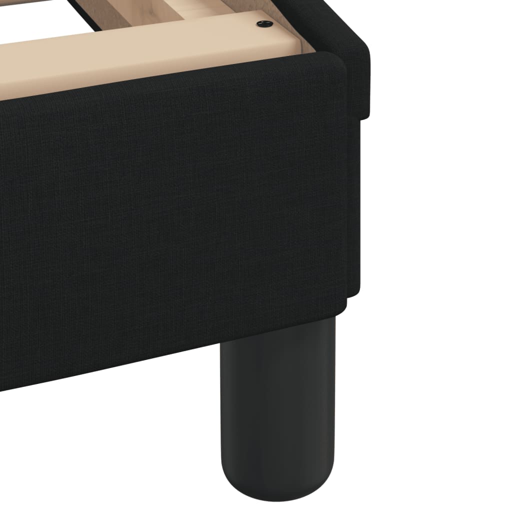 vidaXL Σκελετός Κρεβατιού Χωρίς Στρώμα Μαύρο 100x200 εκ. Υφασμάτινο