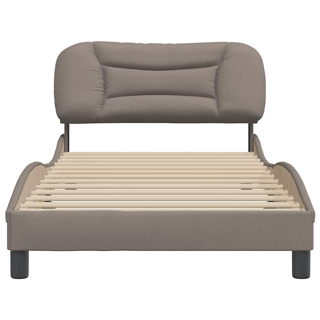 vidaXL Σκελετός Κρεβατιού Χωρίς Στρώμα Hvar Taupe 100 x 200 εκ. Υφασμάτινο