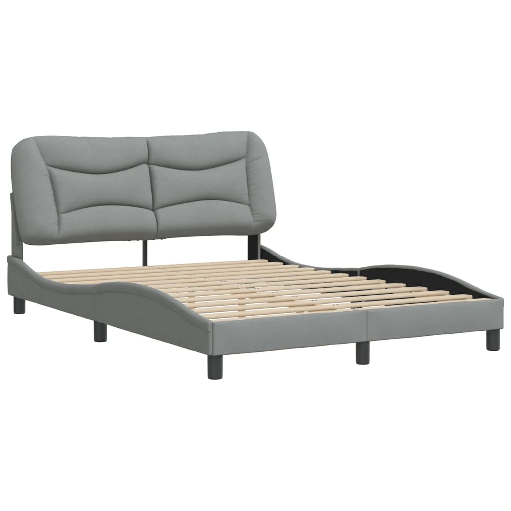 vidaXL Σκελετός Κρεβατιού Χωρίς Στρώμα Αν. Γκρι 120x200 εκ. Υφασμάτινο
