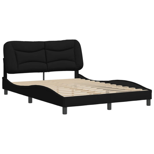 vidaXL Σκελετός Κρεβατιού Χωρίς Στρώμα Μαύρο 140x200 εκ.Υφασμάτινο