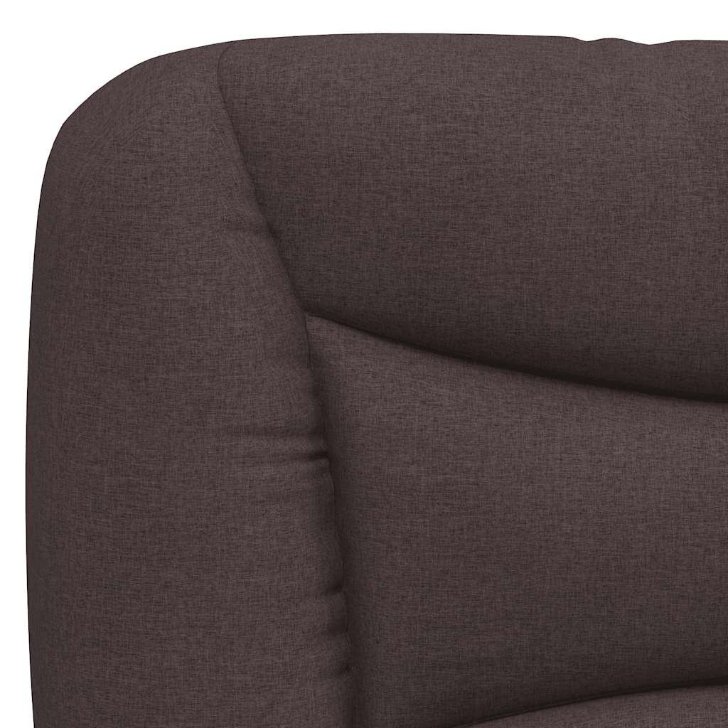 vidaXL Σκελετός Κρεβατιού Χωρίς Στρώμα Hvar Καφέ 140x200 εκ.Υφασμάτινο