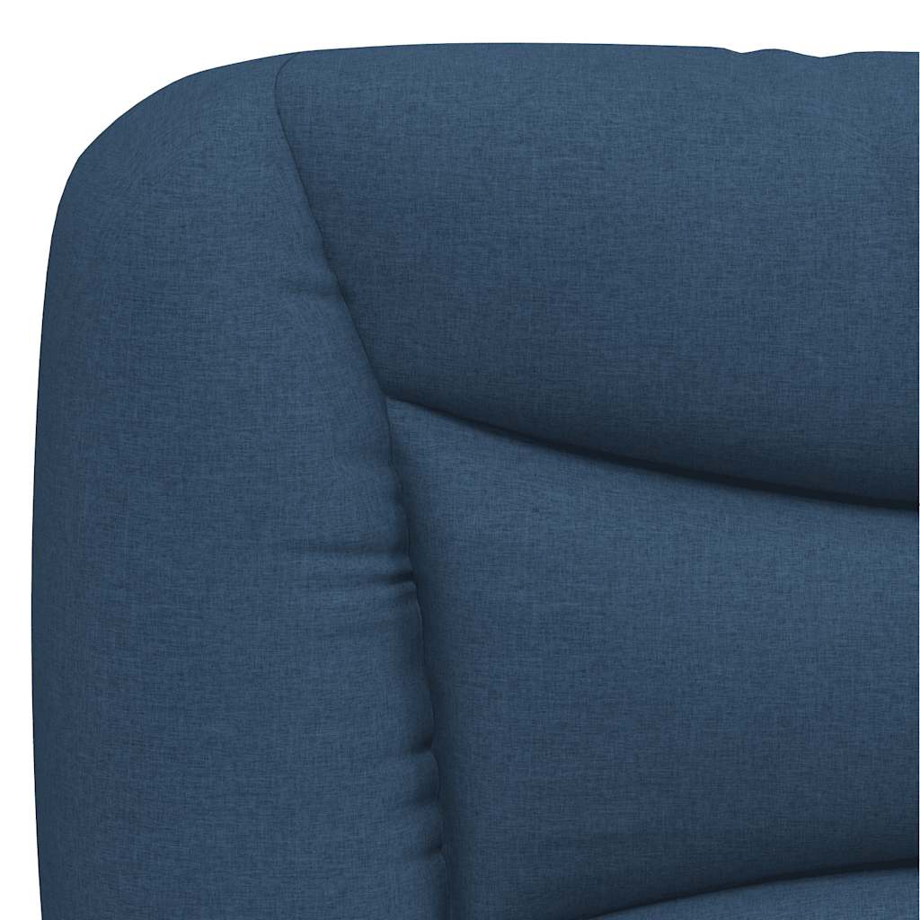 vidaXL Σκελετός Κρεβατιού Χωρίς Στρώμα Hvar Μπλε 140x200 εκ.Υφασμάτινο