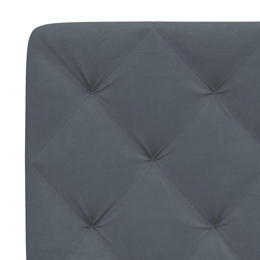 vidaXL Σκελετός Κρεβατιού Χωρίς Στρώμα Σκ. Γκρι 100x200 εκ. Βελούδινο