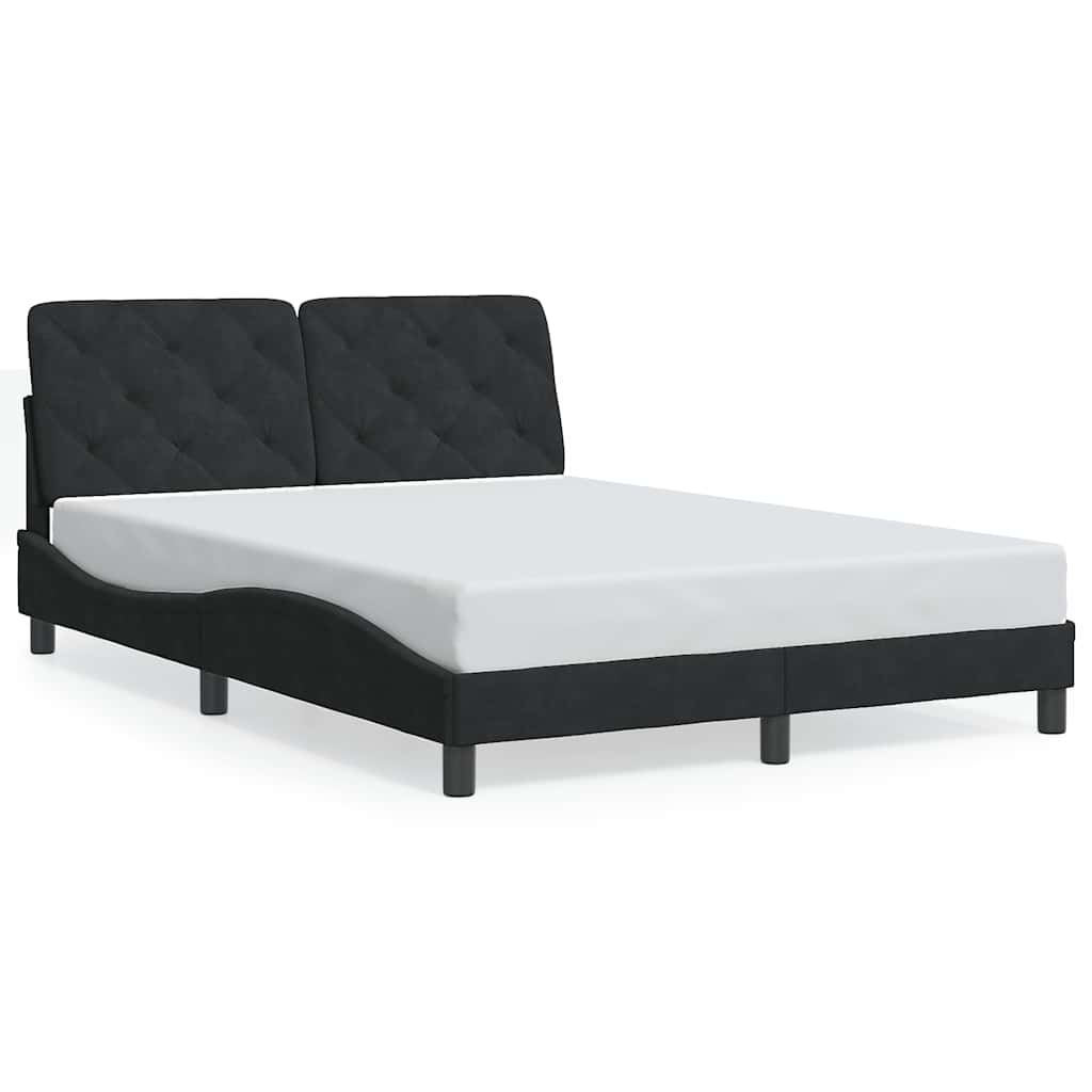 vidaXL Σκελετός Κρεβατιού Χωρίς Στρώμα Μαύρο 120x200 εκ. Βελούδινο