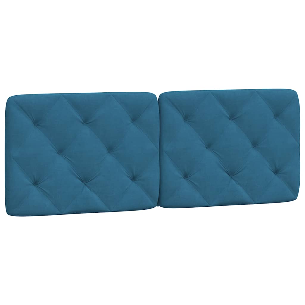 vidaXL Σκελετός Κρεβατιού Χωρίς Στρώμα Μπλε 140x200 εκ. Βελούδινο