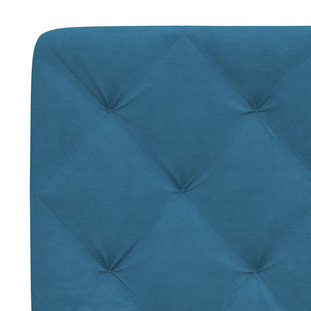 vidaXL Σκελετός Κρεβατιού Χωρίς Στρώμα Μπλε 140x200 εκ. Βελούδινο