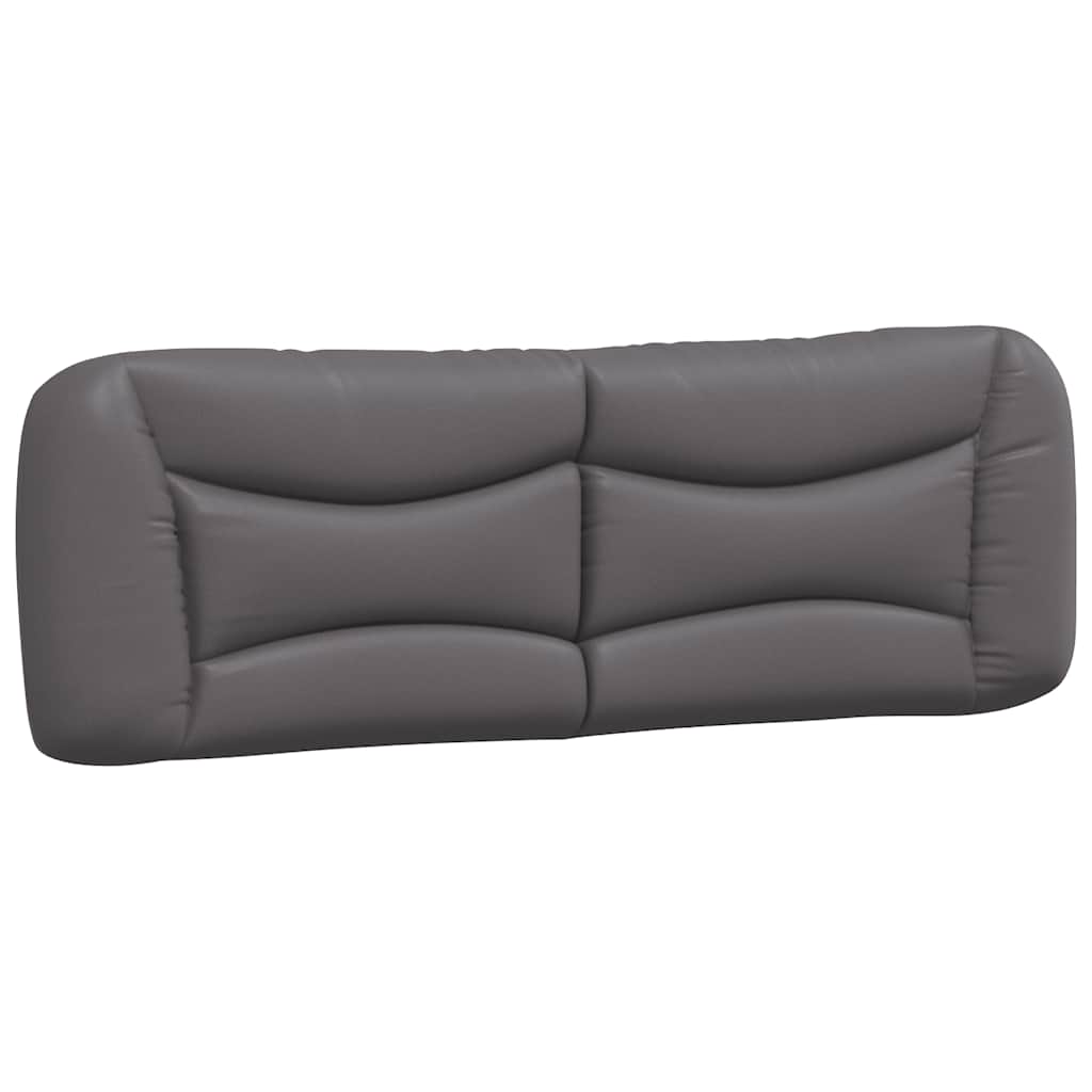 vidaXL Πλαίσιο κρεβατιού χωρίς Στρώμα Hvar Γκρι 160x200 εκ. Συνθετικό Δέρμα